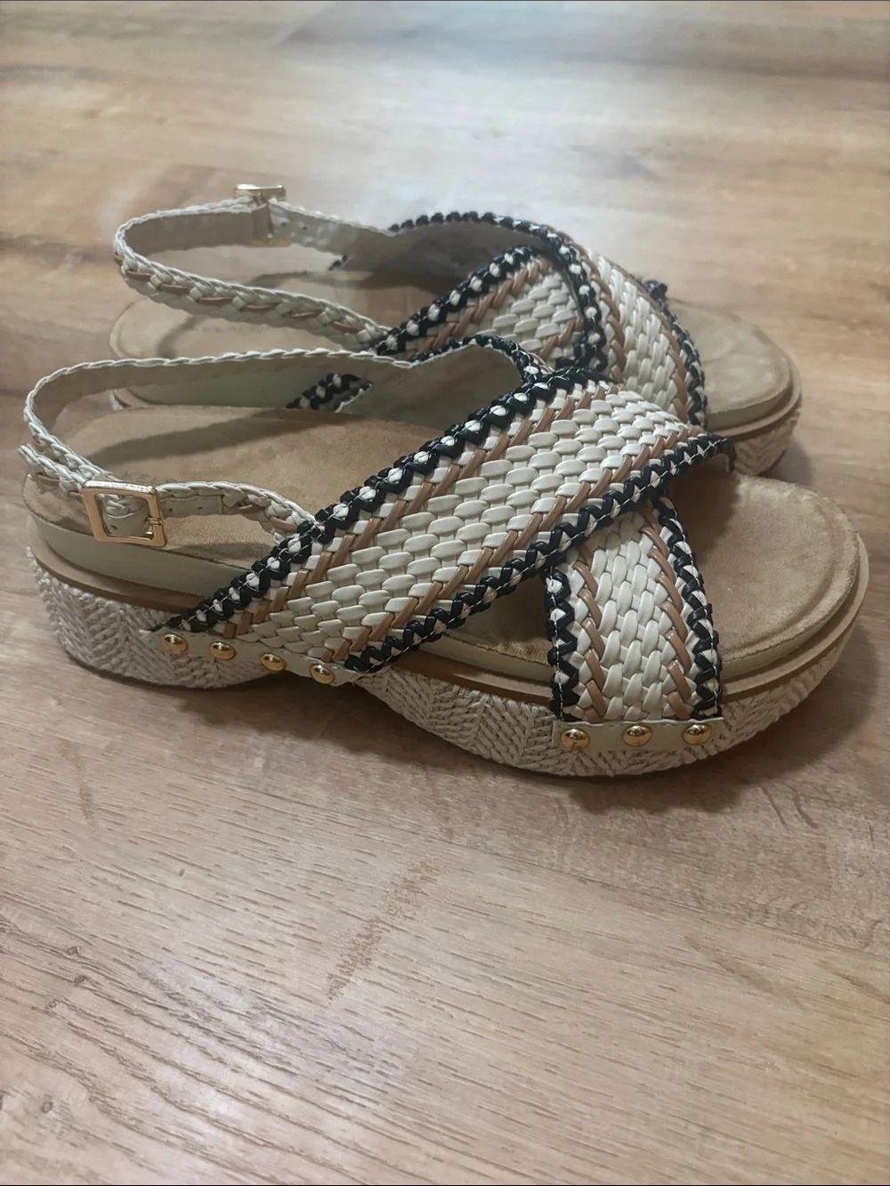 Kelsi Dagger Brooklyn Pace Raffia Platform Sandals - Anthropologie 9.5
